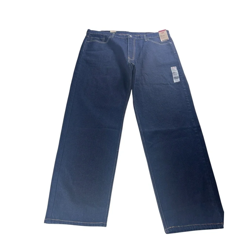 Levis 550 Relaxed Fit Big and Tall Mens Jeans 44x34 Dark Wash Stretch Denim‎ NEW